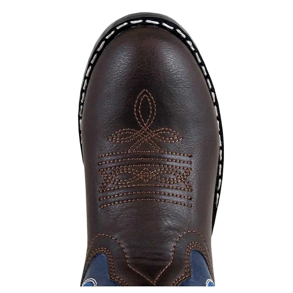 Youth Western Boot Brown/Navy B40221
