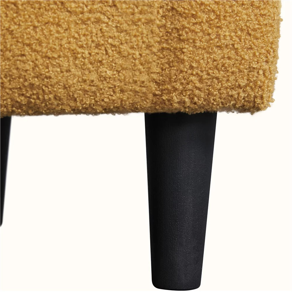 Mustard Yellow Upholstered Barrel Accent Chair V9724