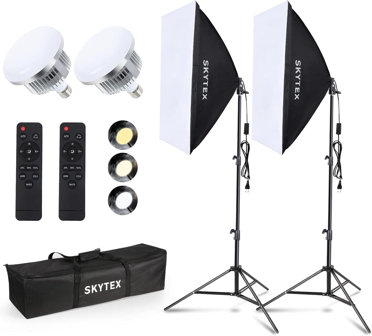 Softbox Continuous Photography Lighting Kit with 2 Soft Boxes and 2 LED Bulbs P6764