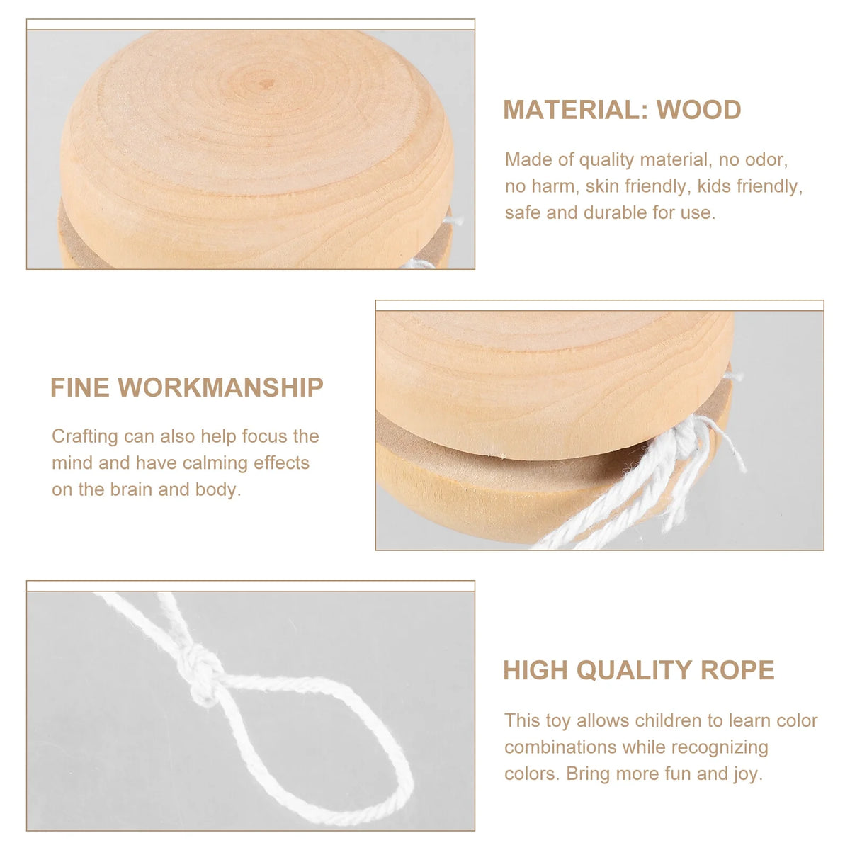 10 Pcs Unfinished Wood Yo-yo A625782