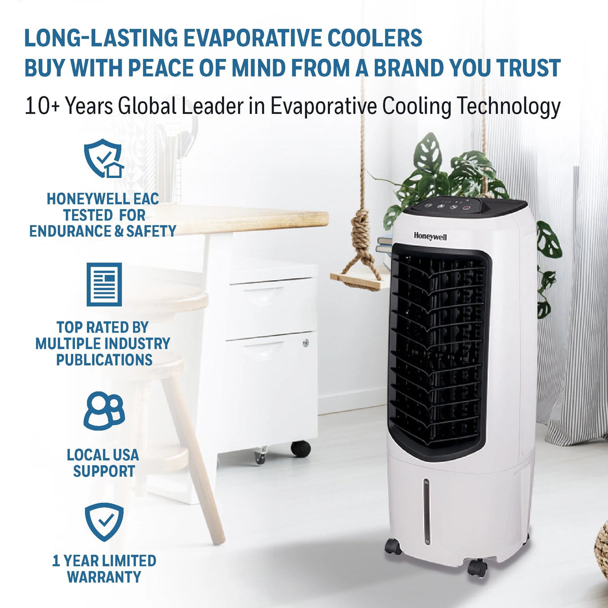 White 120V Portable Evaporative Cooler K27683