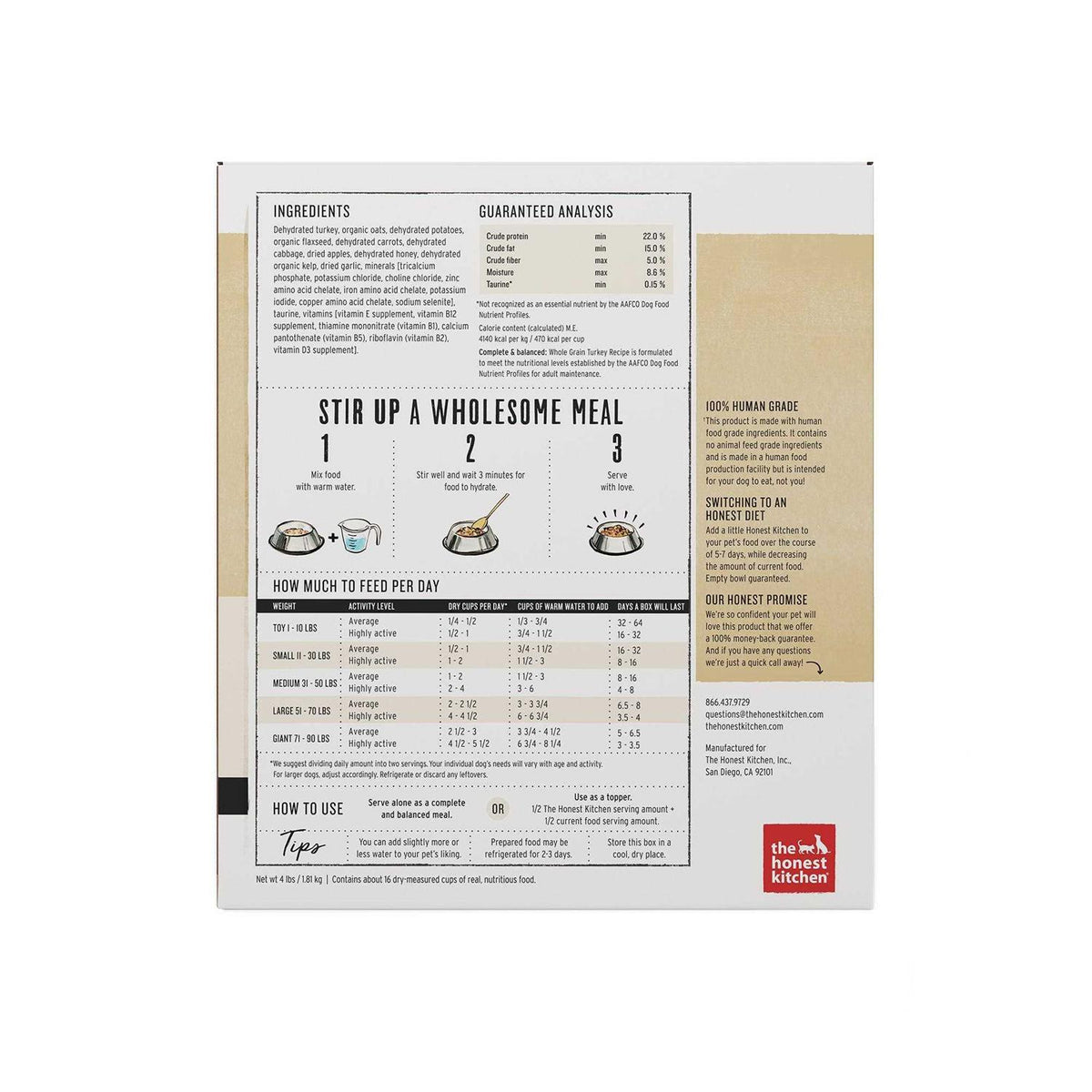 Dehydrated Whole Grain Dog Food Turkey J43135