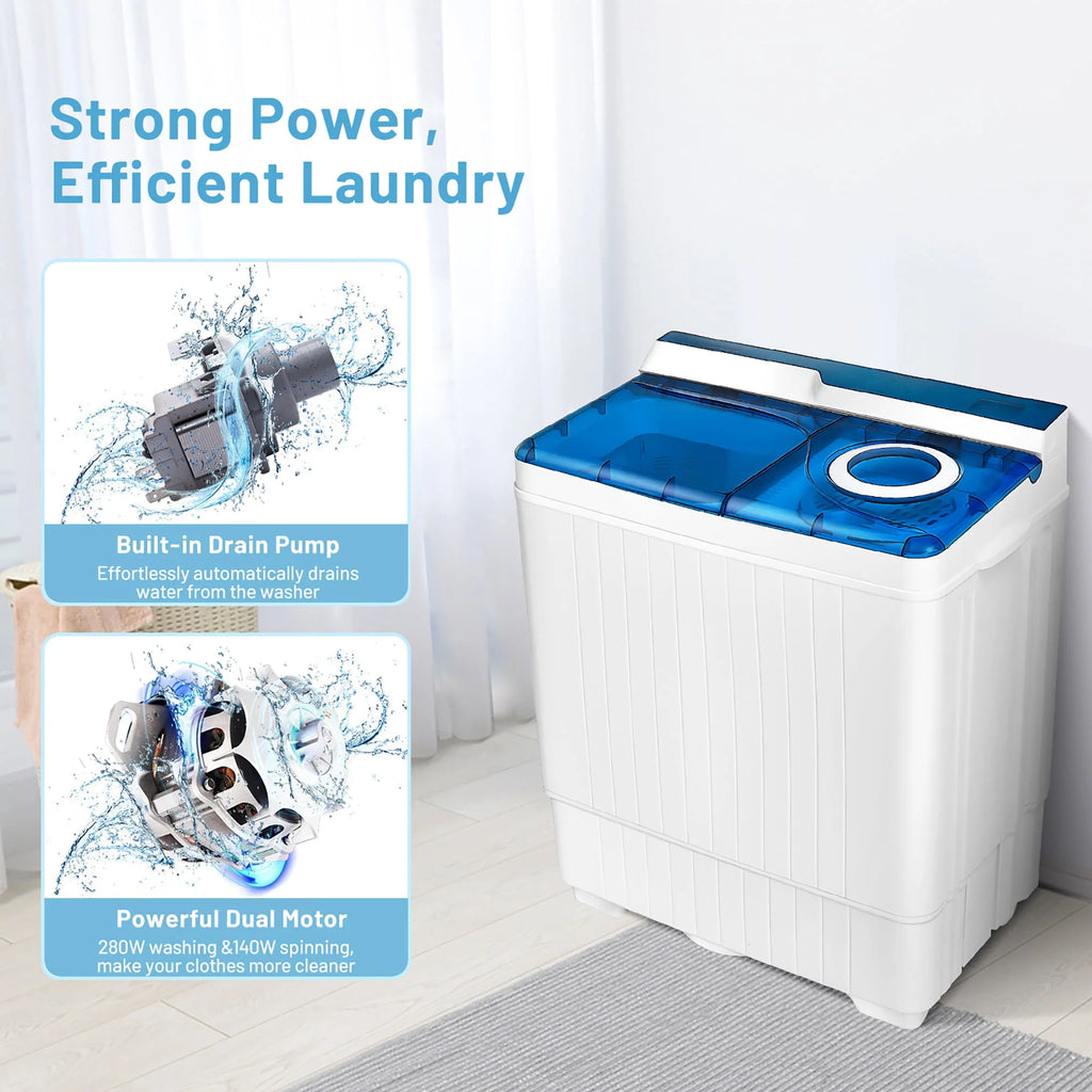 Portable Semi-automatic Washing Machine Blue H680931