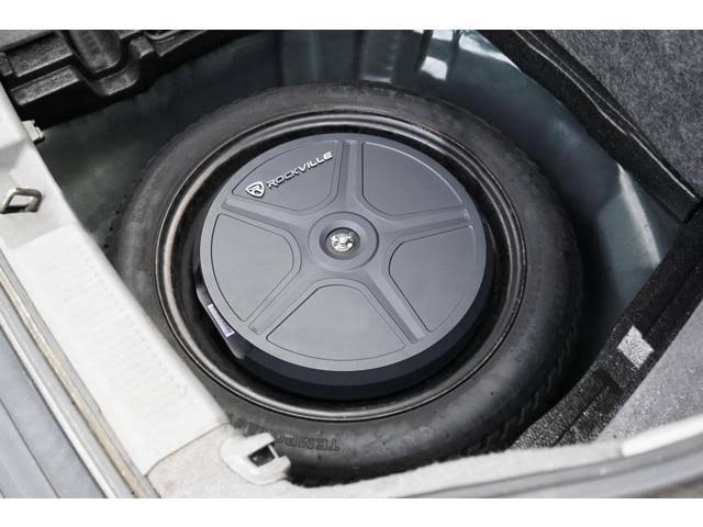 RockGhost Active Powered 8x22 Hidden Car Subwoofer for Full Size Spare Tire M990