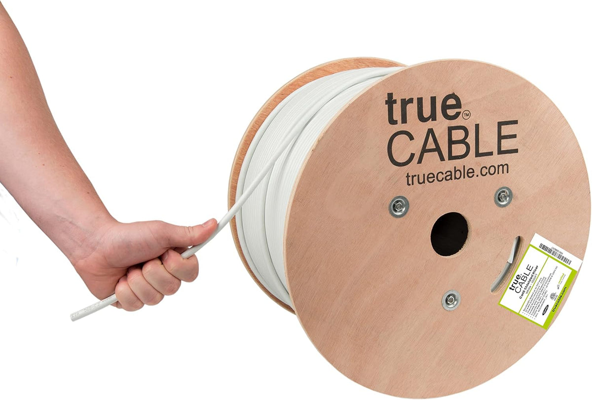 1000ft Yellow 23AWG Solid Bare Copper Bulk Ethernet Cable E9632