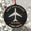 Wooden Airplane Christmas Tree Ornament K3408