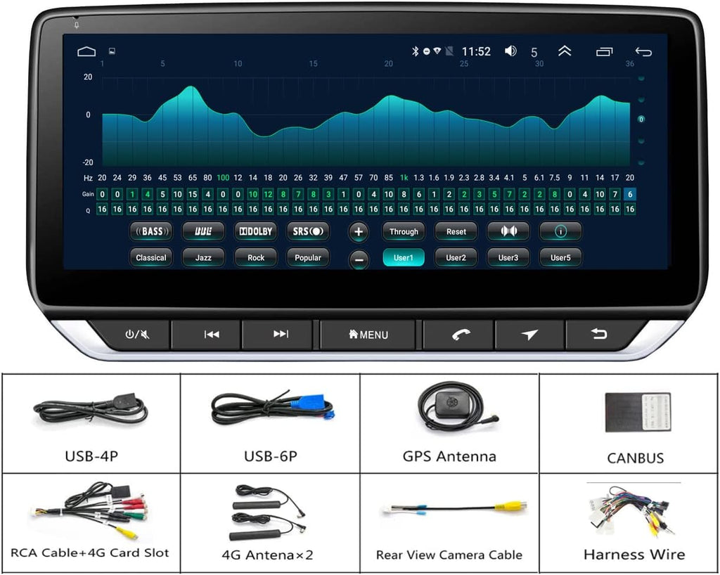 10.25inch Touch Screen Android Stereo with Wireless Carplay J518875