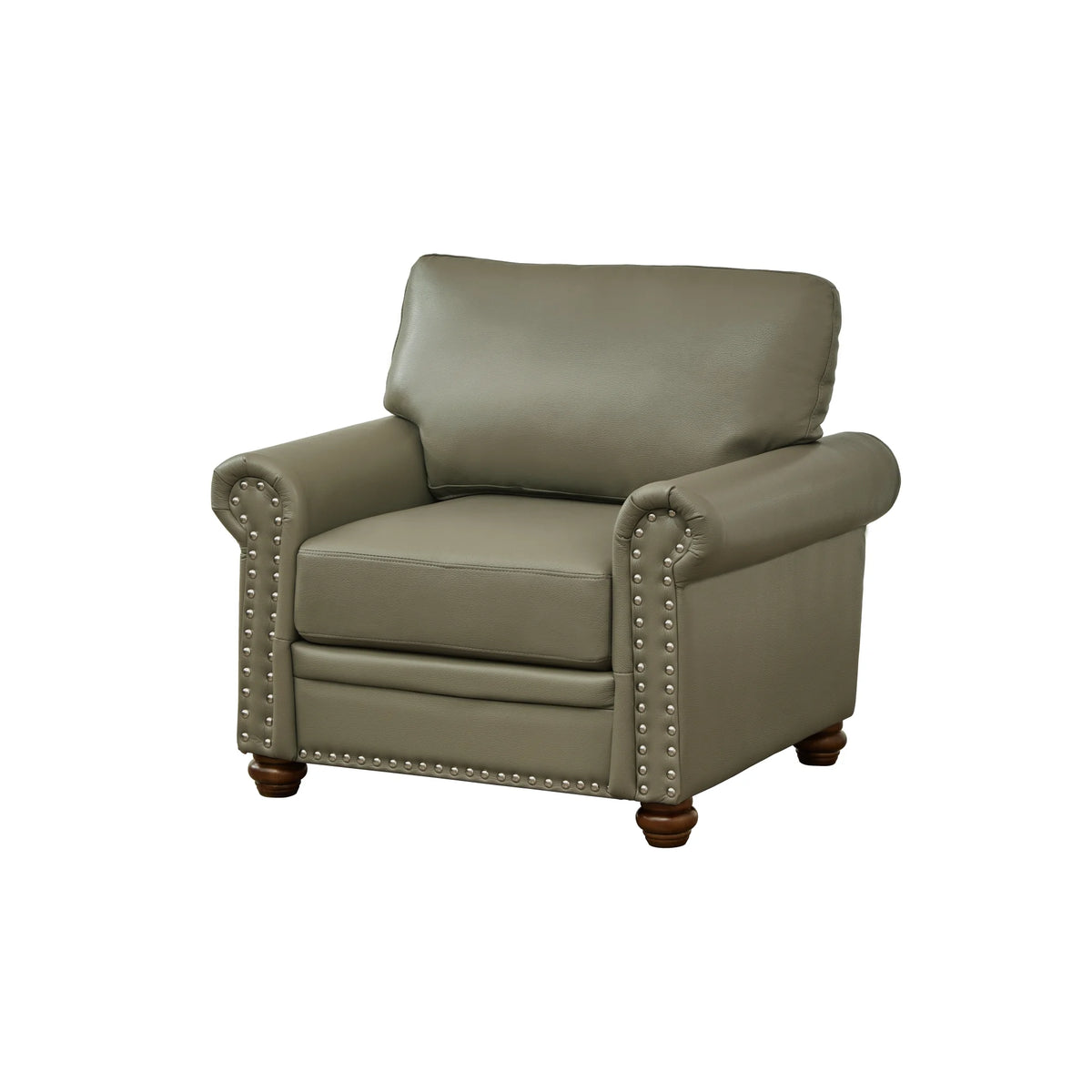 Grey Faux Leather Single Seat Sofa Chair K460