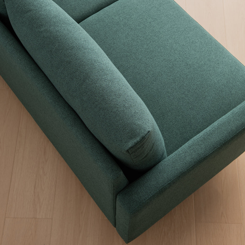 Emerald Fabric Upholstered Sofa with Metal Legs N519