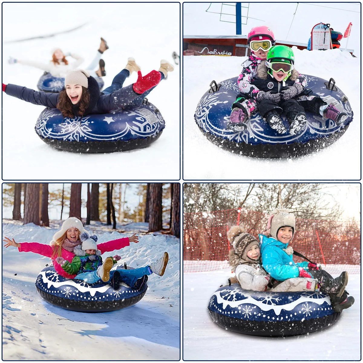 47-Inch Inflatable Snow Tube Sled Z141