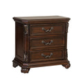 Dark Brown 3 Drawer Night Stand H700