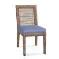 Blue and Beige Stripe Side Chair X9031
