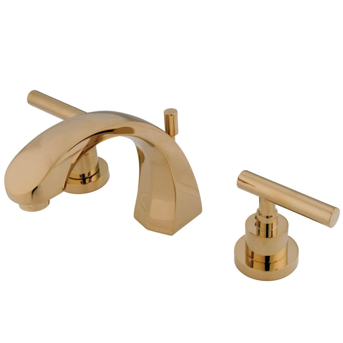 8-Inch Widespread Solid Brass Bathroom Faucet Polished Brass W857